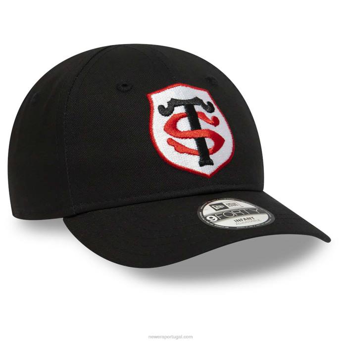 FFTN1630 New Era logotipo da equipe stade toulousain preto boné infantil 9forty