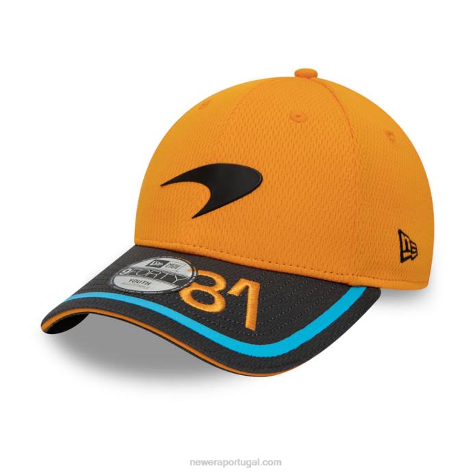 FFTN1631 New Era Boné ajustável mclaren oscar piastri kids orange 9forty