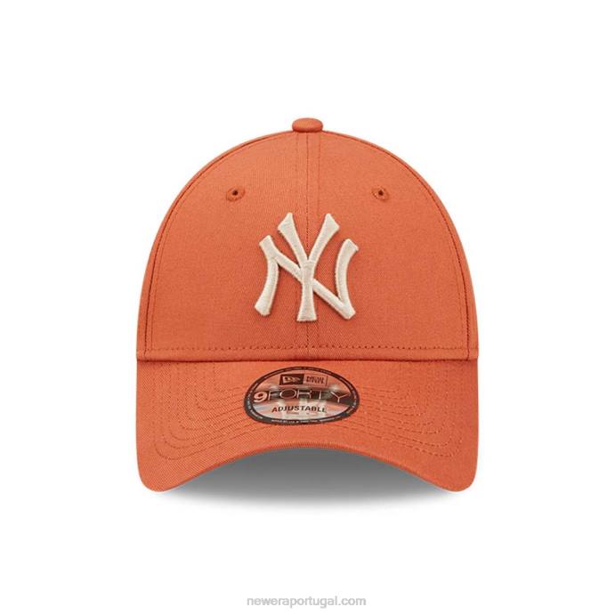 FFTN1632 New Era Boné ajustável New York Yankees League Essential Peach 9forty