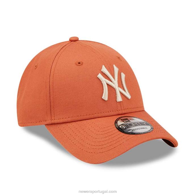 FFTN1632 New Era Boné ajustável New York Yankees League Essential Peach 9forty