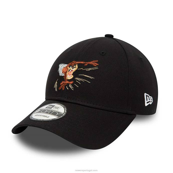 FFTN1633 New Era boné ajustável looney tunes taz black 9forty