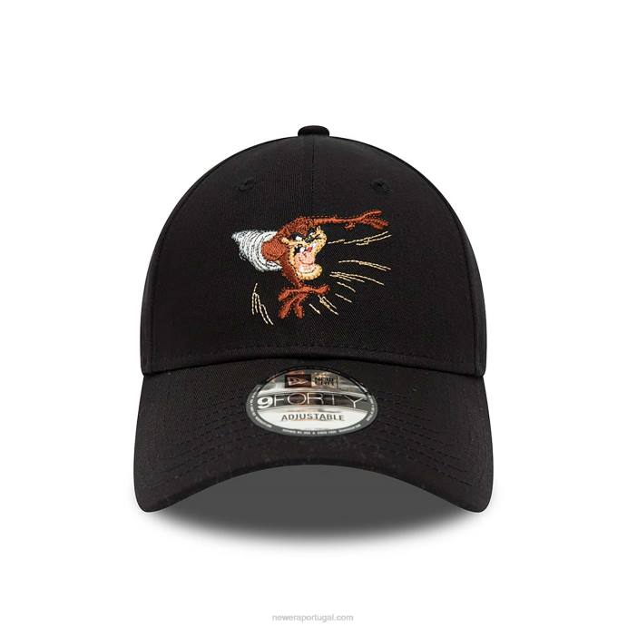 FFTN1633 New Era boné ajustável looney tunes taz black 9forty