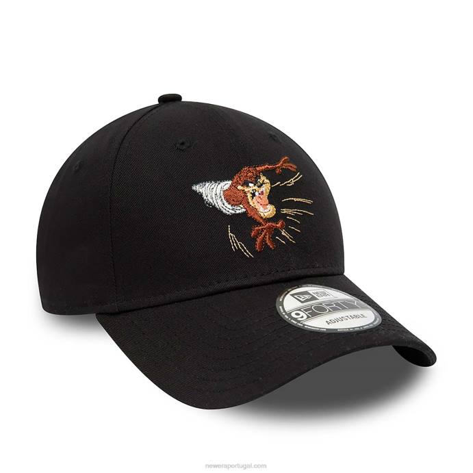 FFTN1633 New Era boné ajustável looney tunes taz black 9forty