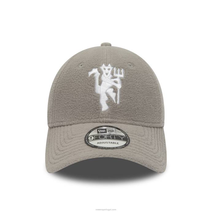FFTN1638 New Era Boné ajustável Manchester United feminino borg grey 9forty