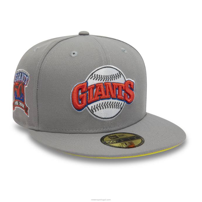 FFTN163 New Era San Francisco Giants 50 anos cinza 59Fifty boné justo