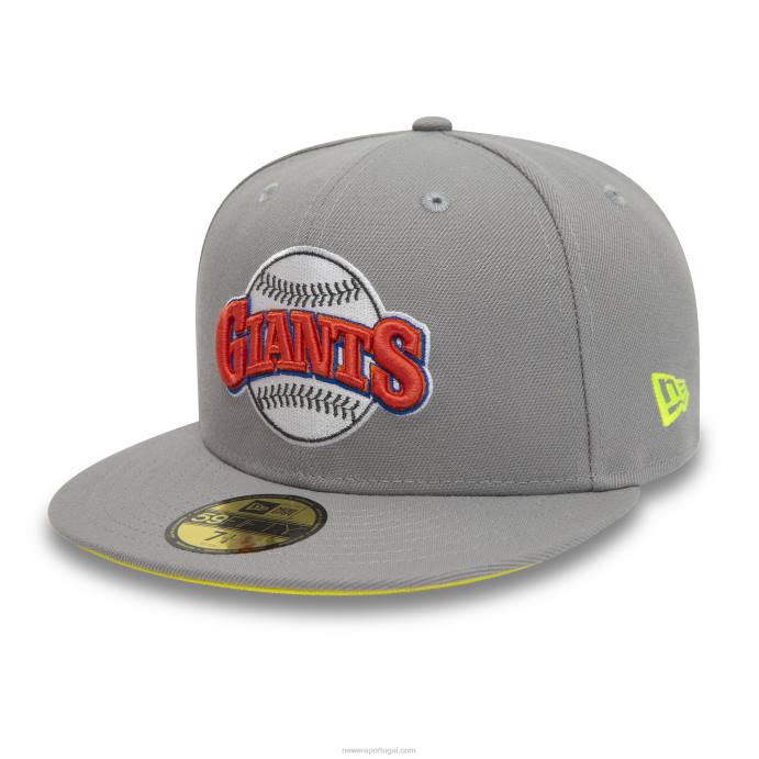 FFTN163 New Era San Francisco Giants 50 anos cinza 59Fifty boné justo
