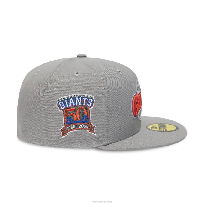 FFTN163 New Era San Francisco Giants 50 anos cinza 59Fifty boné justo