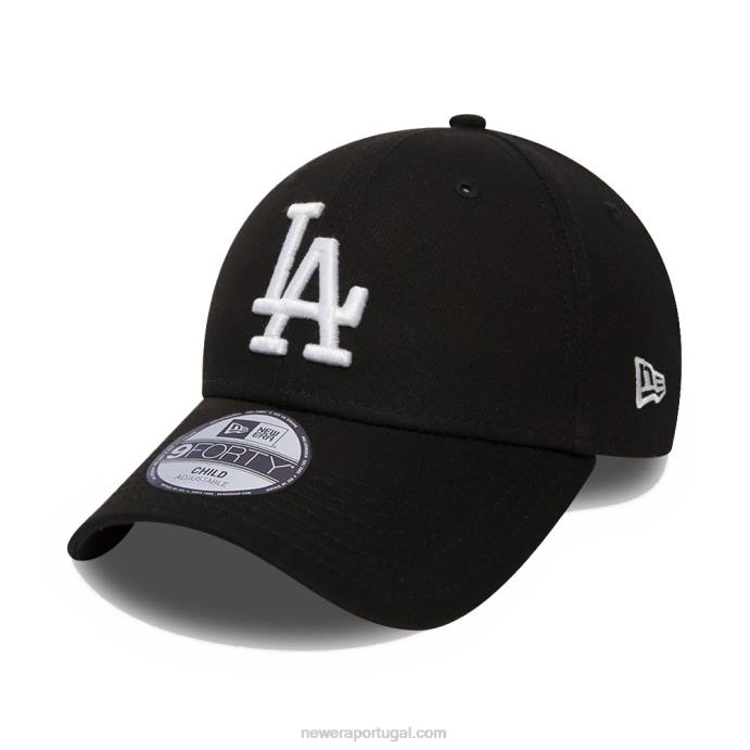FFTN1640 New Era boné la dodgers kids black 9forty