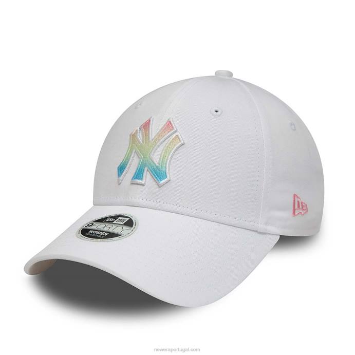 FFTN1644 New Era Boné New York Yankees Feminino Ombre Infill Branco 9Forty Ajustável