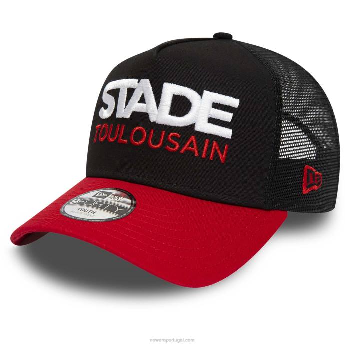 FFTN1645 New Era boné juvenil 9forty preto de dois tons do stade toulousain