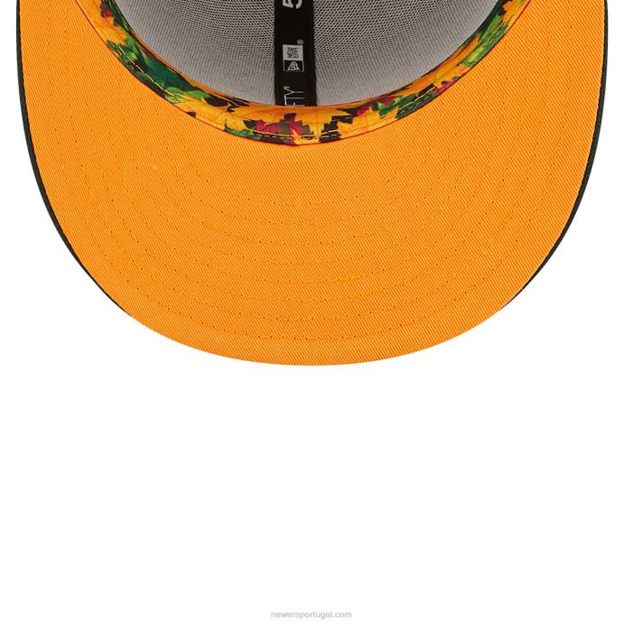 FFTN164 New Era boné ajustado 59fifty verde escuro do Atlanta Braves