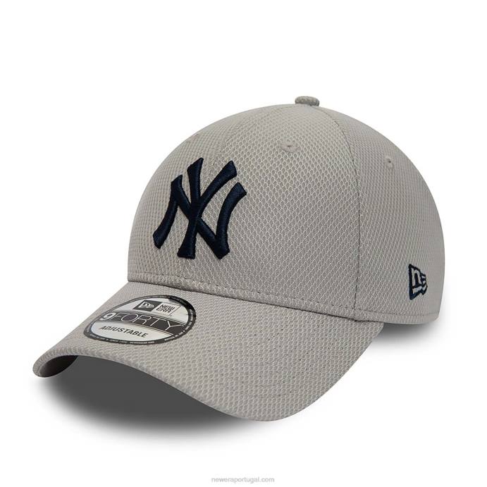 FFTN1650 New Era Boné New York Yankees Diamond Era Essential Grey 9Forty ajustável
