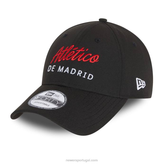 FFTN1651 New Era atletico madrid repreve boné preto 9forty ajustável