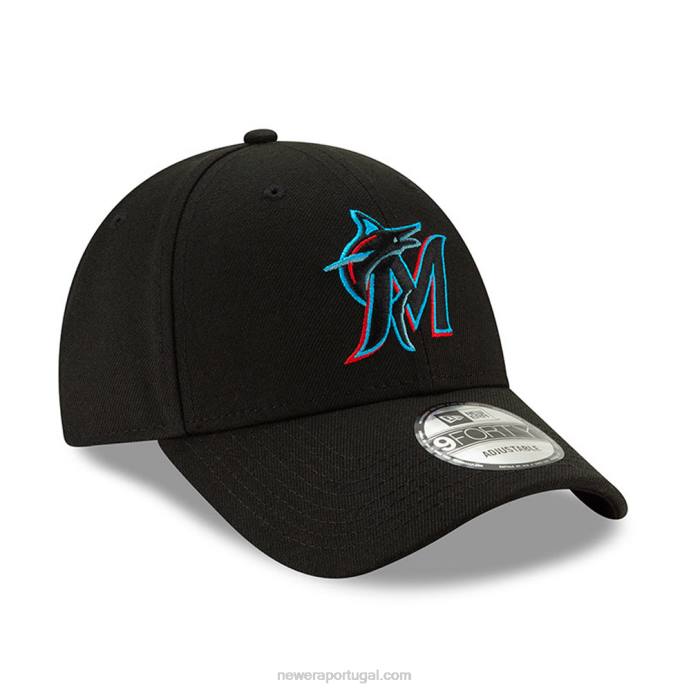 FFTN1656 New Era boné miami marlins league black 9forty
