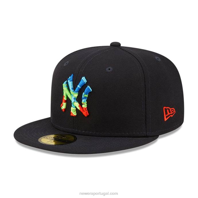 FFTN165 New Era Boné New York Yankees Infravermelho Navy 59fifty