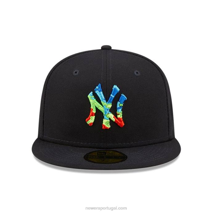 FFTN165 New Era Boné New York Yankees Infravermelho Navy 59fifty