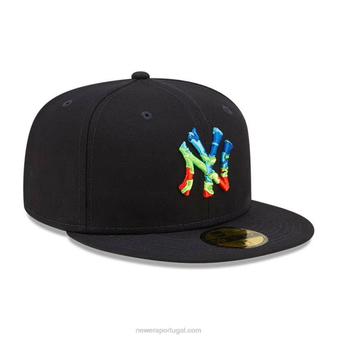 FFTN165 New Era Boné New York Yankees Infravermelho Navy 59fifty
