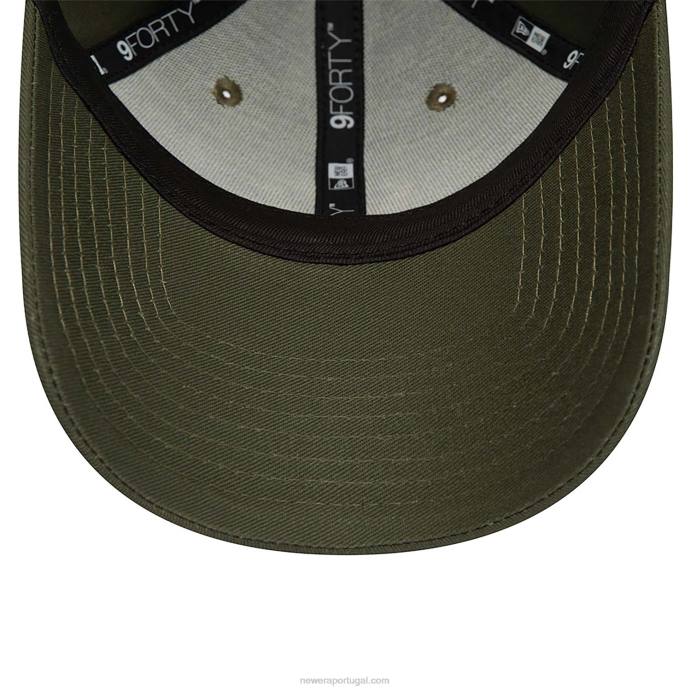 FFTN1663 New Era Boné ajustável New York Yankees Womens League Essential Green 9forty