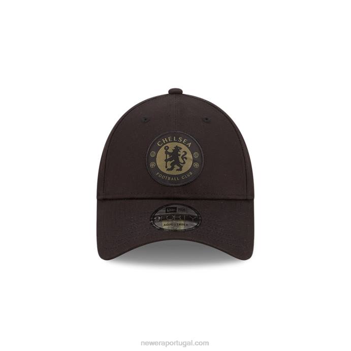 FFTN1667 New Era boné ajustável chelsea fc lion crest preto 9forty
