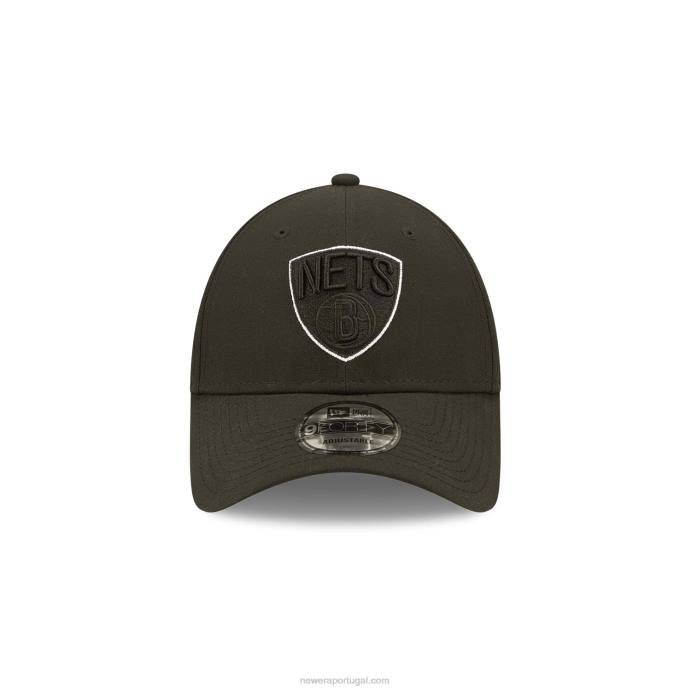 FFTN1668 New Era brooklyn nets repreve boné ajustável 9forty preto neon