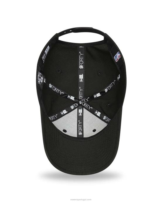 FFTN1668 New Era brooklyn nets repreve boné ajustável 9forty preto neon