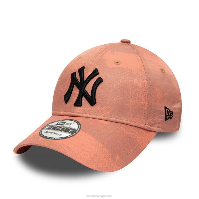 FFTN1676 New Era Boné ajustável New York Yankees com estampa rosa 9forty