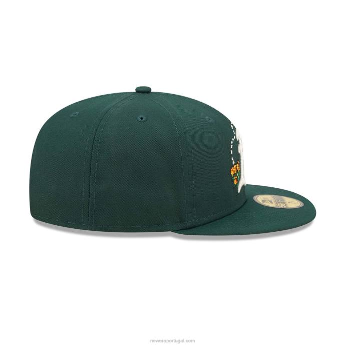 FFTN167 New Era Boné Oakland Athletics Aquarela Verde Floral 59Fifty