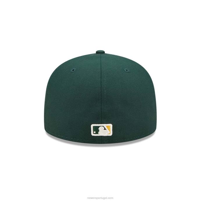 FFTN167 New Era Boné Oakland Athletics Aquarela Verde Floral 59Fifty