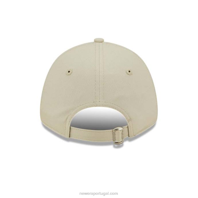 FFTN1680 New Era Boné ajustável New York Yankees Womens League Essential Light Beige 9forty