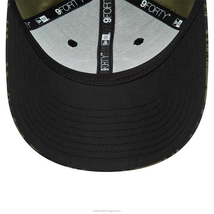 FFTN1681 New Era Boné ajustável chelsea fc all over estampado verde médio 9forty