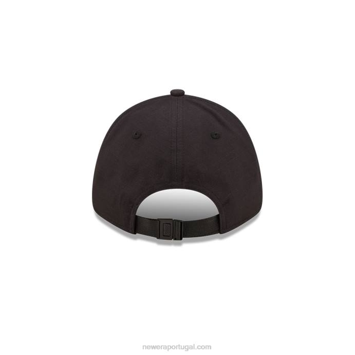 FFTN1684 New Era chelsea fc lion crest preto em preto ripstop 9forty boné ajustável