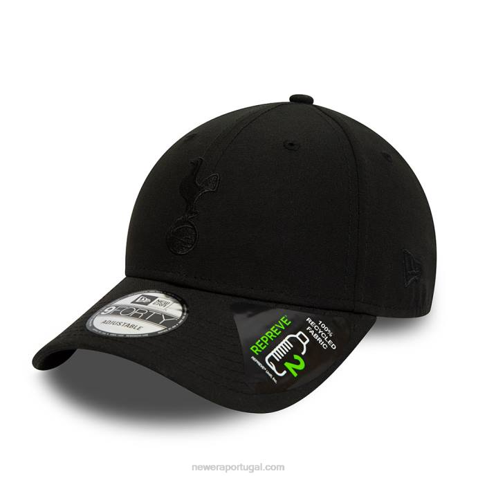 FFTN1687 New Era tottenham hotspur repreve boné preto 9forty ajustável