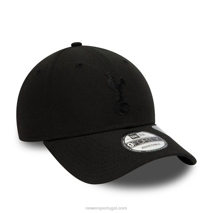 FFTN1687 New Era tottenham hotspur repreve boné preto 9forty ajustável