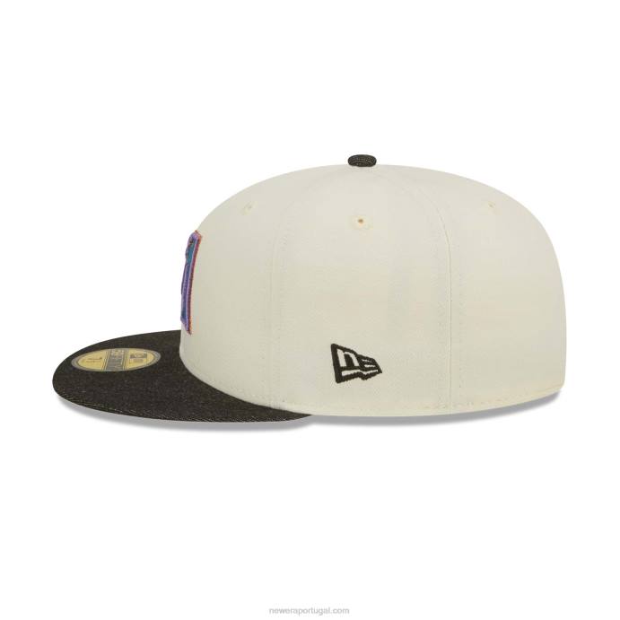 FFTN168 New Era boné arizona diamondbacks mlb black denim chrome white 59fifty