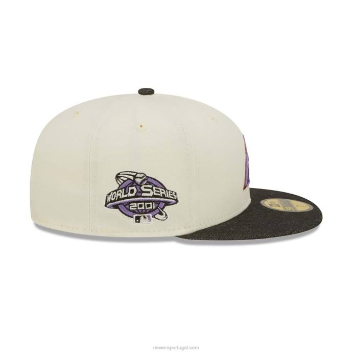 FFTN168 New Era boné arizona diamondbacks mlb black denim chrome white 59fifty