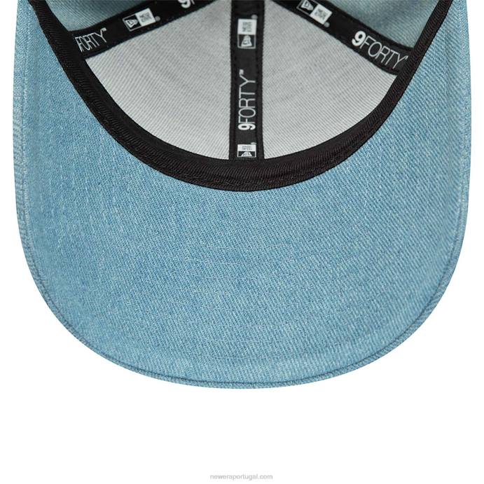 FFTN1694 New Era New York Yankees boné feminino jeans azul 9forty ajustável