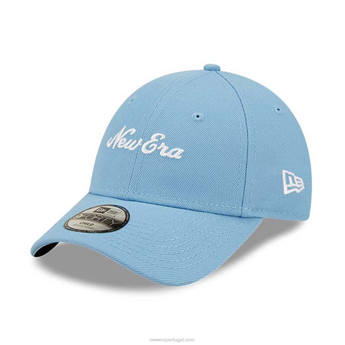 FFTN1696 New Era boné ajustável Heritage script kids azul 9forty