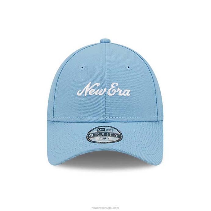 FFTN1696 New Era boné ajustável Heritage script kids azul 9forty