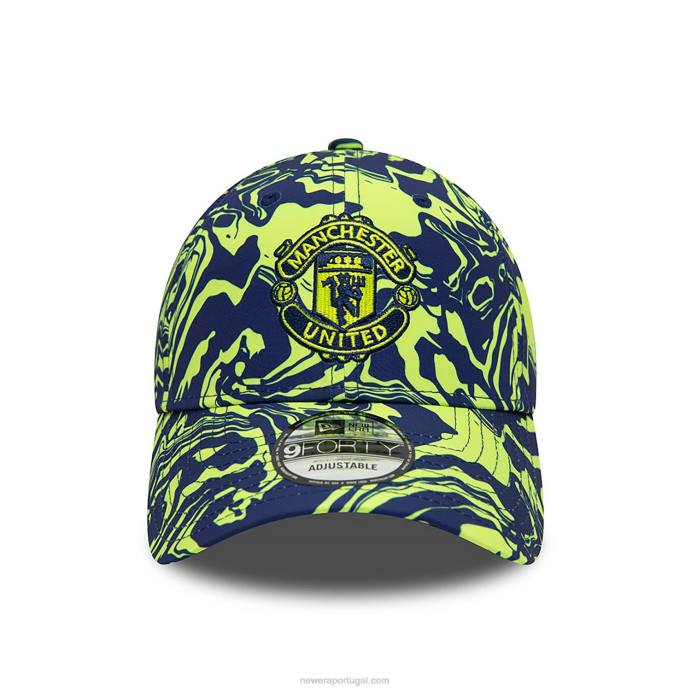 FFTN1698 New Era manchester united fc all over boné azul escuro 9forty ajustável