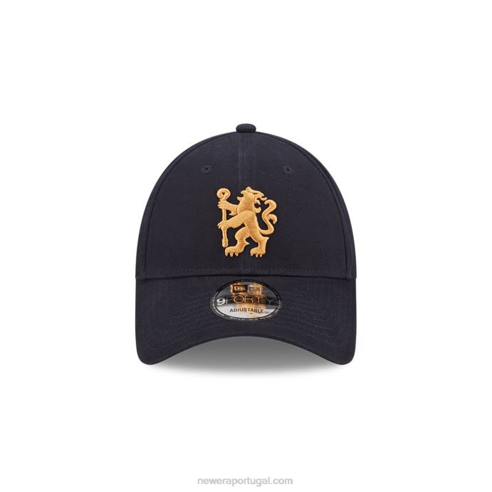 FFTN1701 New Era boné ajustável chelsea fc lion crest de algodão escovado navy 9forty