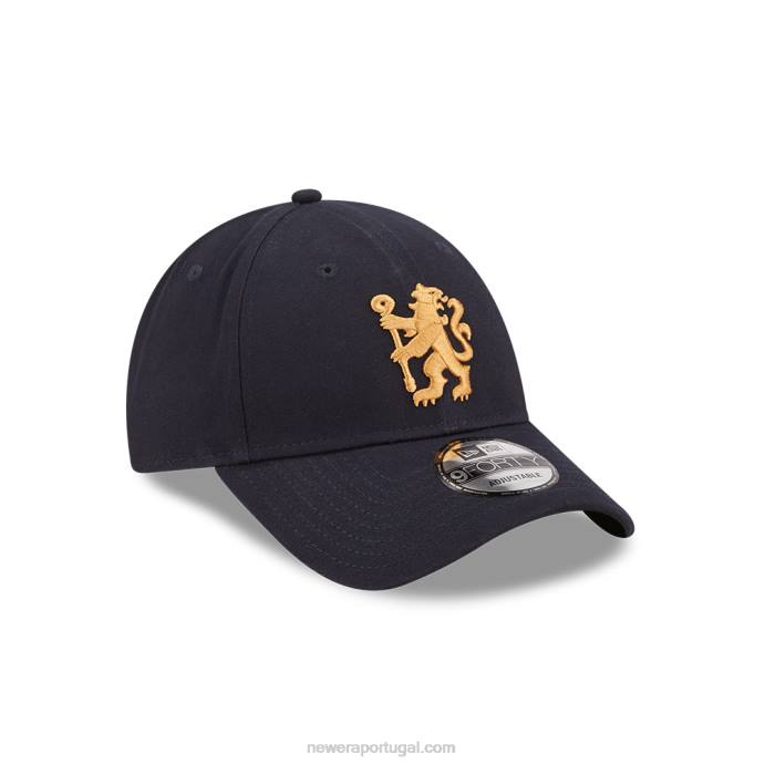 FFTN1701 New Era boné ajustável chelsea fc lion crest de algodão escovado navy 9forty