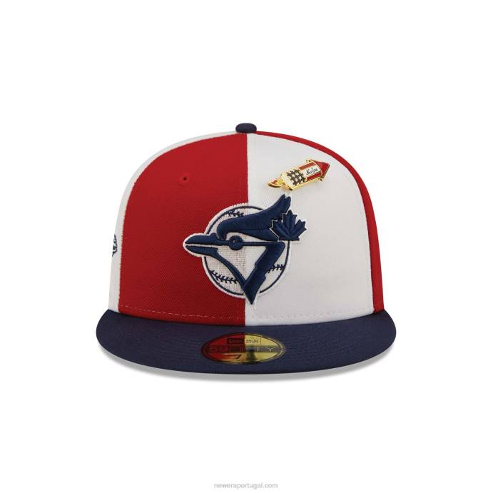 FFTN170 New Era toronto blue jays pinwheel americana boné vermelho 59fifty