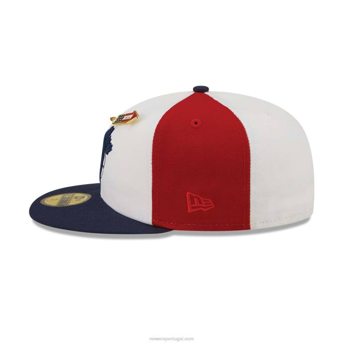 FFTN170 New Era toronto blue jays pinwheel americana boné vermelho 59fifty
