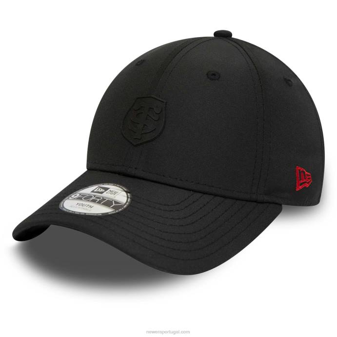 FFTN1712 New Era boné juvenil Stade Toulousain micrologo preto 9forty