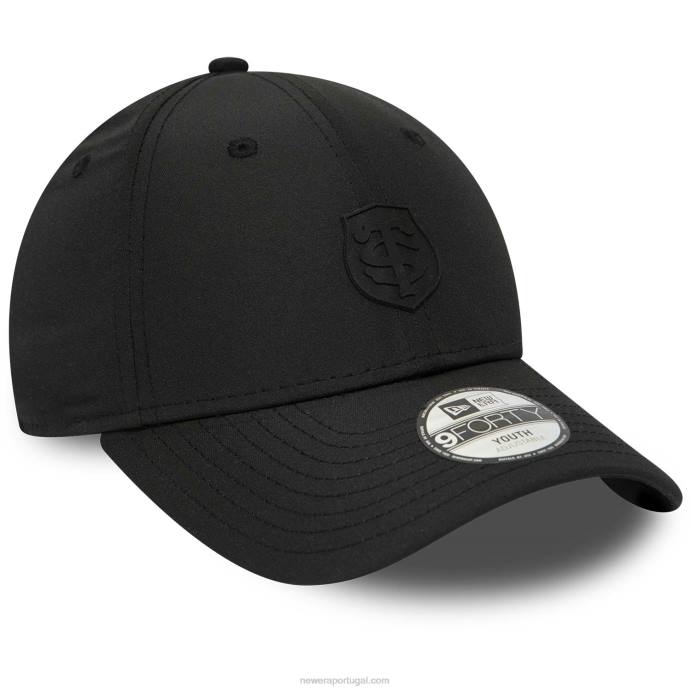 FFTN1712 New Era boné juvenil Stade Toulousain micrologo preto 9forty