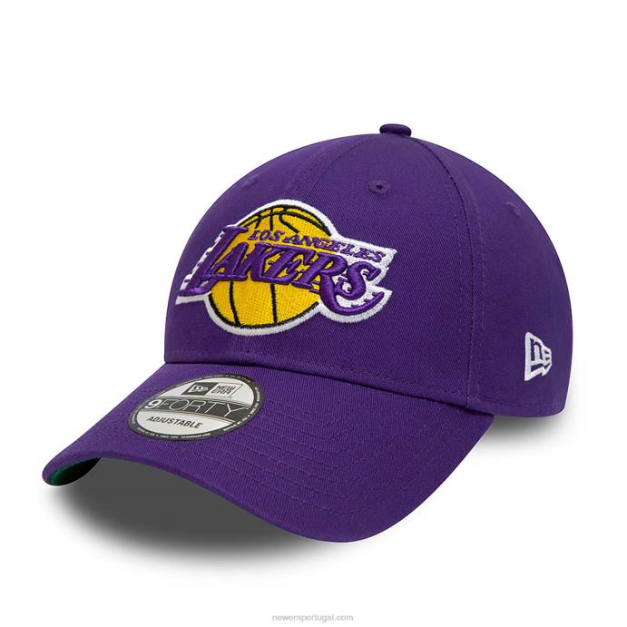 FFTN1713 New Era la lakers team patch lateral roxo 9forty boné ajustável