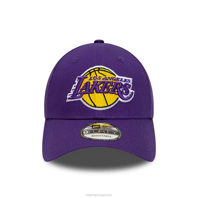 FFTN1713 New Era la lakers team patch lateral roxo 9forty boné ajustável