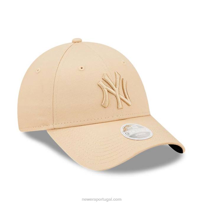 FFTN1714 New Era New York Yankees Womens League Essential Stone 9forty Boné ajustável