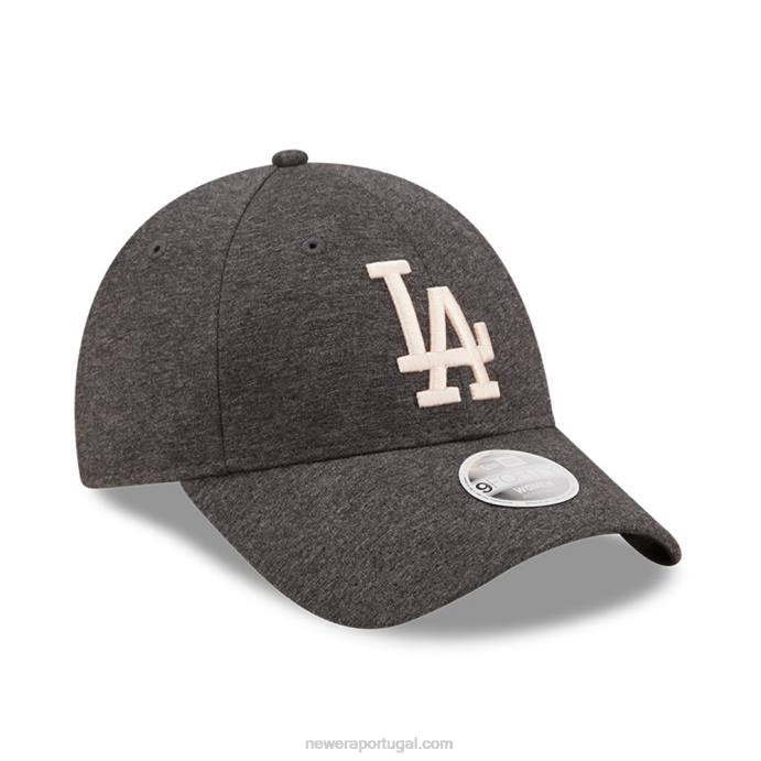 FFTN1720 New Era gorro ajustável feminino la dodgers 9forty cinza