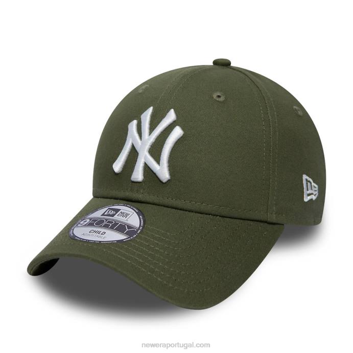 FFTN1722 New Era Boné New York Yankees Kids cáqui 9forty